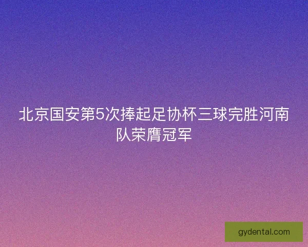 北京国安第5次捧起足协杯三球完胜河南队荣膺冠军