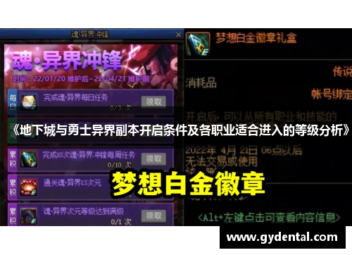 《地下城与勇士异界副本开启条件及各职业适合进入的等级分析》